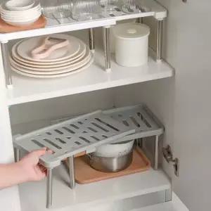 길이조절 주방 싱크대 하부장 그릇 선반 정리 정리대 접시정리 주방싱크대선반 접시정리대