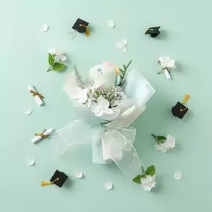 조화 졸업식 발표회 초등학교 기획전 학예회 유치원 인형꽃다발 프리미엄 니트 어린이집 선물 졸업꽃다발