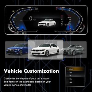 루보식 BMW 3 4 시리즈 F30 F31 F32 F33 F34 F36용 12.3인치 디지털 계기판 LCD 대시보드 패널 속도계 버추