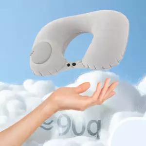 [cm00219]에어펌핑 여행용 목베게/캠핑 목쿠션/낚시 에어쿠션/U자형 베개/휴대용 목쿠션/에어펌핑