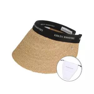 [헬렌카민스키] 25SS 여성 비앙카 12 바이저햇 네츄럴블랙로고 더스트백 포함 HAT51794 NATURALBLA