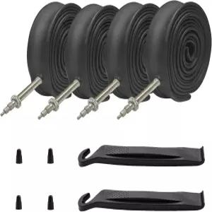 4 PCS 헤비 듀티 바이크 튜브 4팩 700x23 700x25C 48mm 80mm 로드 이너 23-622 25-622 프레스타 밸브