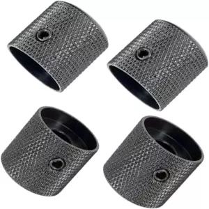 일렉트릭 기타 베이스 스크류 타입(블랙)용 4pcs 돔 노브 볼륨 톤 컨트롤 팩