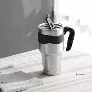 스텐 텀블러 사무실 보냉컵 손잡이 900ml abc776