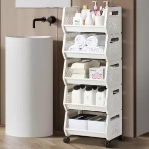 5단트롤리 PP무빙카트 거실 이동식보관함 5단 깔끔한 소 (WFKBIXN)