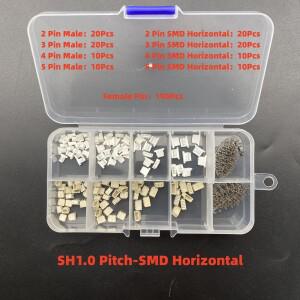 1Box JST SH 1.0MM / 1.25mm /VH/SM/KF2510 수 플러그 암 소켓 하우징 압착 단자 커넥터 키트