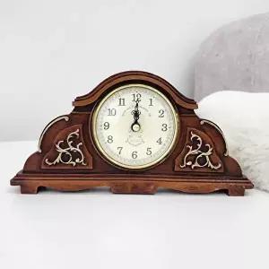 쿨래식 누비 엔틱 탁상시계(브라운) (KYR-WFGOR2U)