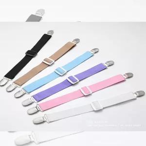 소매 집게 클립 밴드 멜빵 와이셔츠 옷 끈 카키 고정