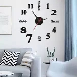 붙이는 DIY 벽시계 만들기 무타공 깔끔한 인테리어 (KYR-WE6B844)