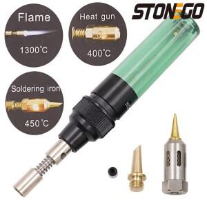 STONEGO 전기 납땜 다리미 펜 블로우 토치 무선 야외 DIY 도구 1 세트