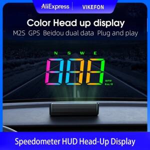 고화질 디스플레이 자동차 HUD 앞유리 GPS 속도계 프로젝터 시스템 과속 경고 표시 플러그 앤 플레이