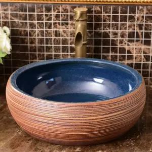 돌 세면대 카페 화장실 인테리어 세라믹 세면기 욕실 석재 펜션 원형