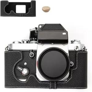 니콘 F2S F2A F2AS용 수제 정품 가죽 카메라 보호 하프 케이스블랙