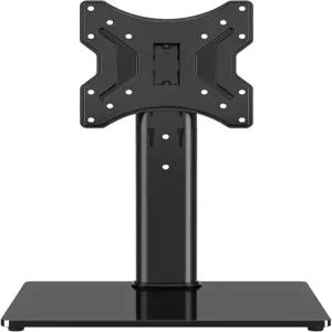 TVON 유니버설 TV 스탠드 베이스 20-43인치 TV용 스위블 테이블 상단 /모니터 4단계 높이 조절 및 강화