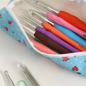 뜨개질 바늘 35종 파우치세트 실속형 멀티컬러 튤립코 질세트 수세미코 코케이스 실리콘코 코늘 코세트 초