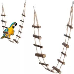 큐니어 새 사다리 햄스터 다람쥐 장난감 다리 케이지 액세서리 로프 클라이밍