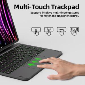 GOOJODOQ 매직 키보드 아이패드 에어 6 2024 13인치 케이스 프로 11 12.9 4 5 10세대 커버