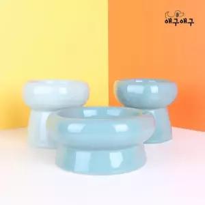 애구애구 강아지 고양이 밥 그릇 식기 스톤 도자기 전자렌지 열탕