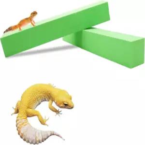 MinrzPet 2팩 조절 가능한 파충류 등반 지점 u2013 나무 개구리 도마뱀 및 작은 수목 애완동물 압축 폼