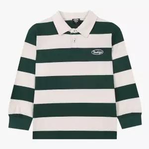 [롯데백화점]인디고뱅크키즈 선염 스트라이프 카라 긴팔티 IKLA26S02