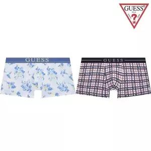 [롯데백화점]게스 [선물포장] 패턴 남성드로즈 2종세트 DR312BU-324NY