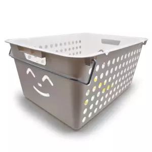 스마일키즈 바스켓 7호 색상랜덤 플라스틱 정리바구니 바구니 사각바구니