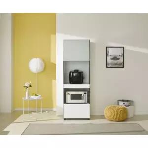 [아시안데코]데코라인 비크 주방수납장 밥솥다이 렌지대 600 올리브그린 방문설치