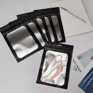 지퍼 포장지 블랙 투명 고리 포장 18cm 12cm 포장봉투 포장용 선물