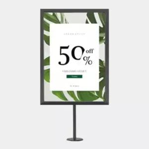 국산 테이블용 아크릴 투입식 A4 자석받침 철제 스탠드 광고 매장 인테리어 홍보