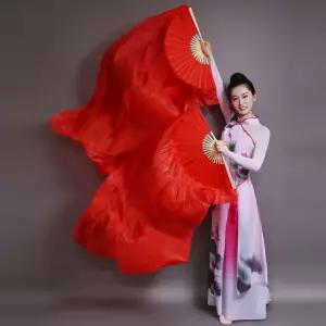 벨리 클래식 실크 액세서리 오른손 팬 댄스 베일 1PC 수제 다채로운