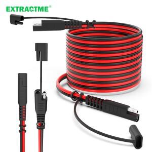 Extractme14AWG SAE-SAE 연장 케이블  연결 분리 SAE 전원 커넥터 와이어 하네스(더스트 캡  자동 포함)