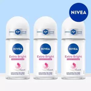 니베아 데오드란트 롤온 엑스트라 브라이트 50ml 3개