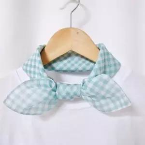 쁘띠스카프 아사면 손수건 민트 체크 빅사이즈 WEDCA8B