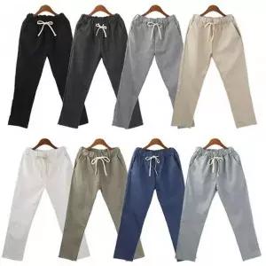 [골드스마일]남자 여름 린넨 밴딩 반바지 캐주얼 팬츠