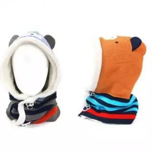 버블뮤러프 어린이 후드 워머 목도리 후드넥 방한모