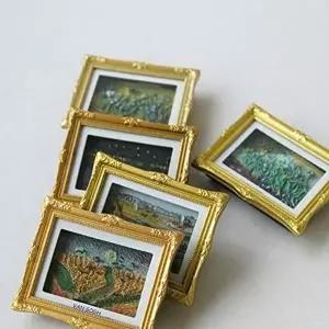 독특한 골드 몰딩 뉴 빈센트 반고흐 미니액자 (KYR-W7AC567)