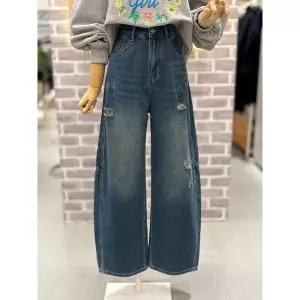 [레코브](타임스퀘어점패션관)데미지 커브 데님팬츠(LG31F3DP518X)