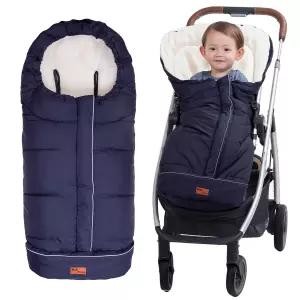 KZ 도튼즈 유모차 풋머프 겨울용 따뜻한 방수 번팅 백 핏 올 미끄럼 방지 조절 가능한 고정 코드 및 후드