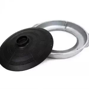 삼겹살 원형 구이판 마늘 불판 캠핑용 솥뚜껑 바비큐 그릴팬