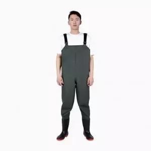 방수 전신 멜빵 작업복 웨이더 일체형 안전복 작업용 방수우의