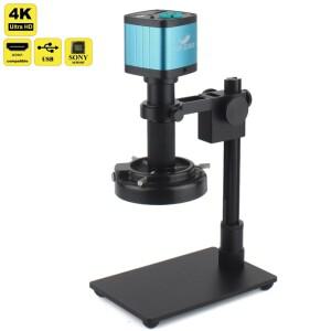 4K 48MP HDMI USB 산업용 디지털 비디오 현미경 카메라 단안 150X 줌 C-마운트 렌즈 PCB 전화 수리 납땜