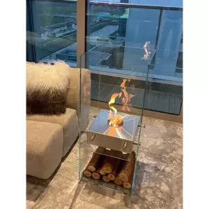 에탄올 바이오 난로 불멍 아파트 알콜 가정용 유리화로 단일 항목