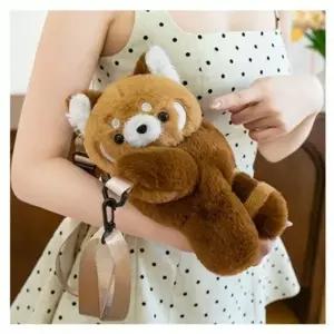 ( )귀여운 너구리 인형 크로스백 라쿤 봉제인형 가방