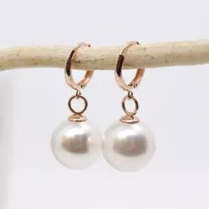 14k 12mm 진주 원터치 귀걸이 OPPE0186