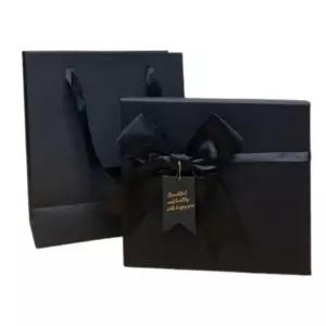 선물 포장 탄탄 종이 상자 봉투 구성 블랙 중형 1P 꾸미기