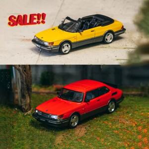 로렌지 입고 1:64 Tw 사브 900 터보 컨버터블 자동차 합금 미니어처 다이캐스트 장식품 레드 옐로우 커스텀