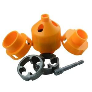 배관 파이프 탭세트 PVC 파이프 나사 절삭기 키트 (1/2인치, 1인치 다이스 포함) 배관용 도구, 수도관 플레