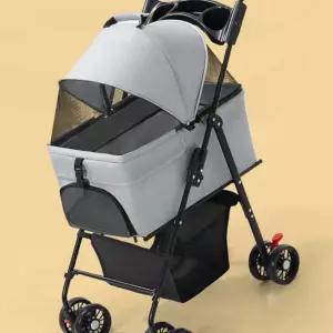 반려견 개모차 시트분리형 원터치 폴딩 강아지 유모차