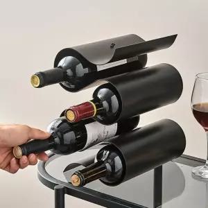 와인 거치대 와인랙 홈바 웨이브 진열 선반 메탈 양주 4구 물결 북유럽