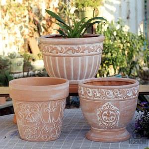 이태리토분 북유럽 야외 빈티지 화분 분갈이 대형 사각도트 토기